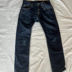 Iron Heart Dark Blue Denim Jeans 31W 30L